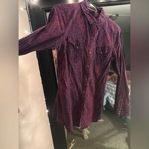 Ariat Purple and Pink Patterned Shirt